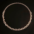 Kayan Necklace 9 KN14, pink gold diamond chain-link necklace